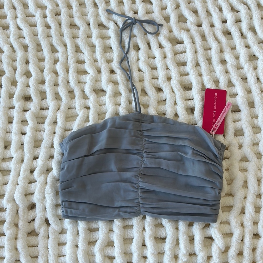 Beginning Boutique halter top in grey